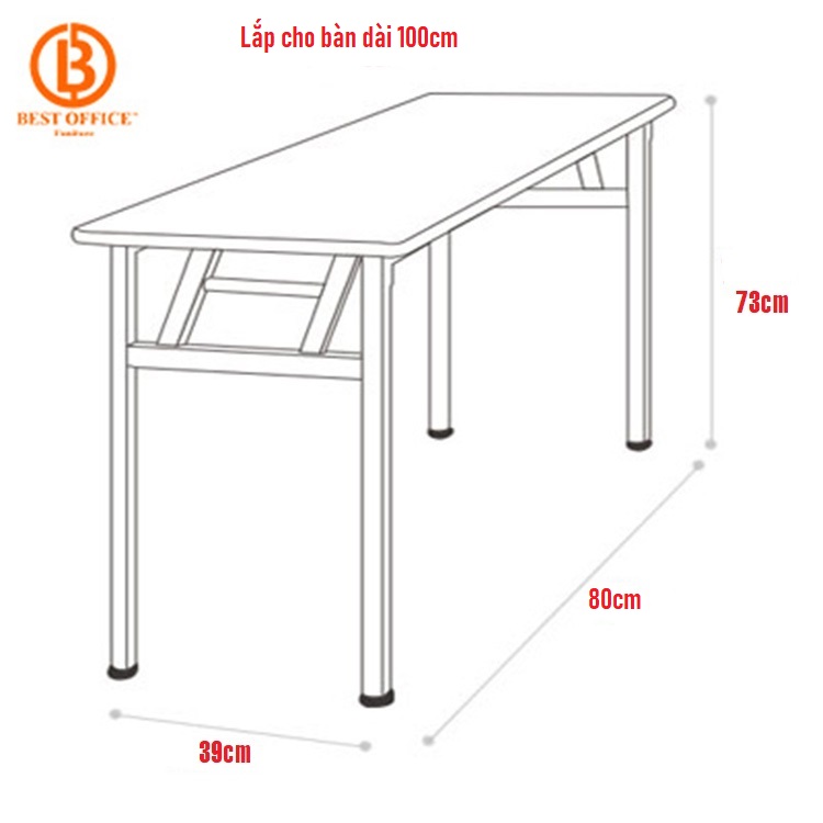 Chân bàn sắt gấp gọn, lắp cho bàn dài 1m2, 1m, 0,8m. Chịu tải 300kg, dễ dàng gấp gọn tiết kiệm không gian