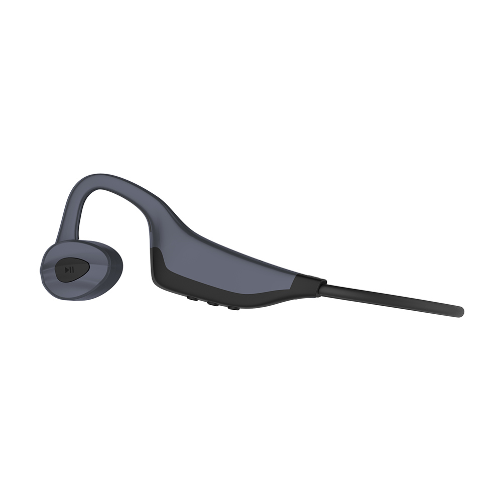 Tai nghe Bluetooth 5.0 K7 Bone Conduction IP55 Chống thấm nước dành cho chạy thể thao Tai nghe Rảnh tay với Mic - Đen & Xám