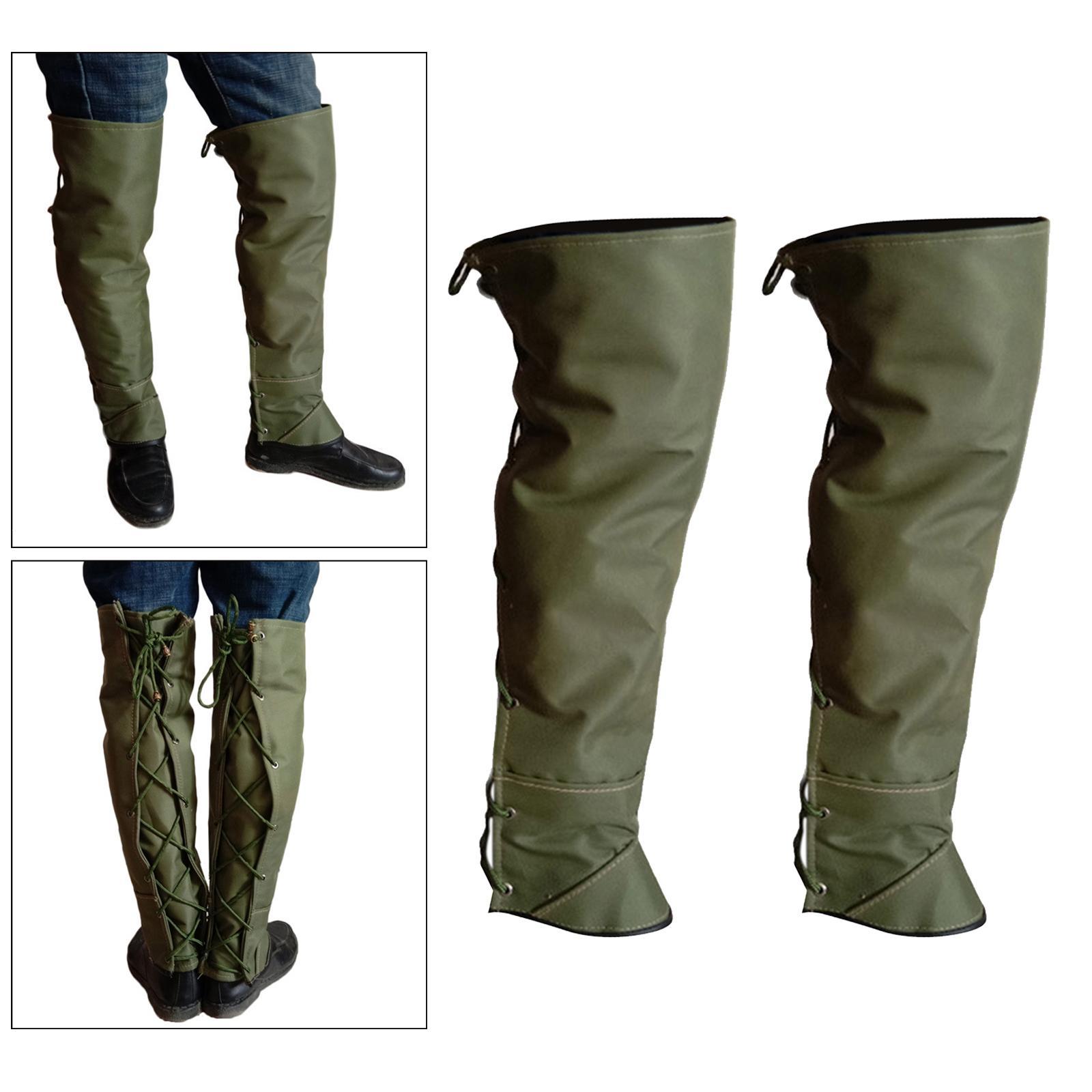 2Pcs Leg Protection Gaiter Waterproof Durable Adjustable Snake Guard Cover for Camping
