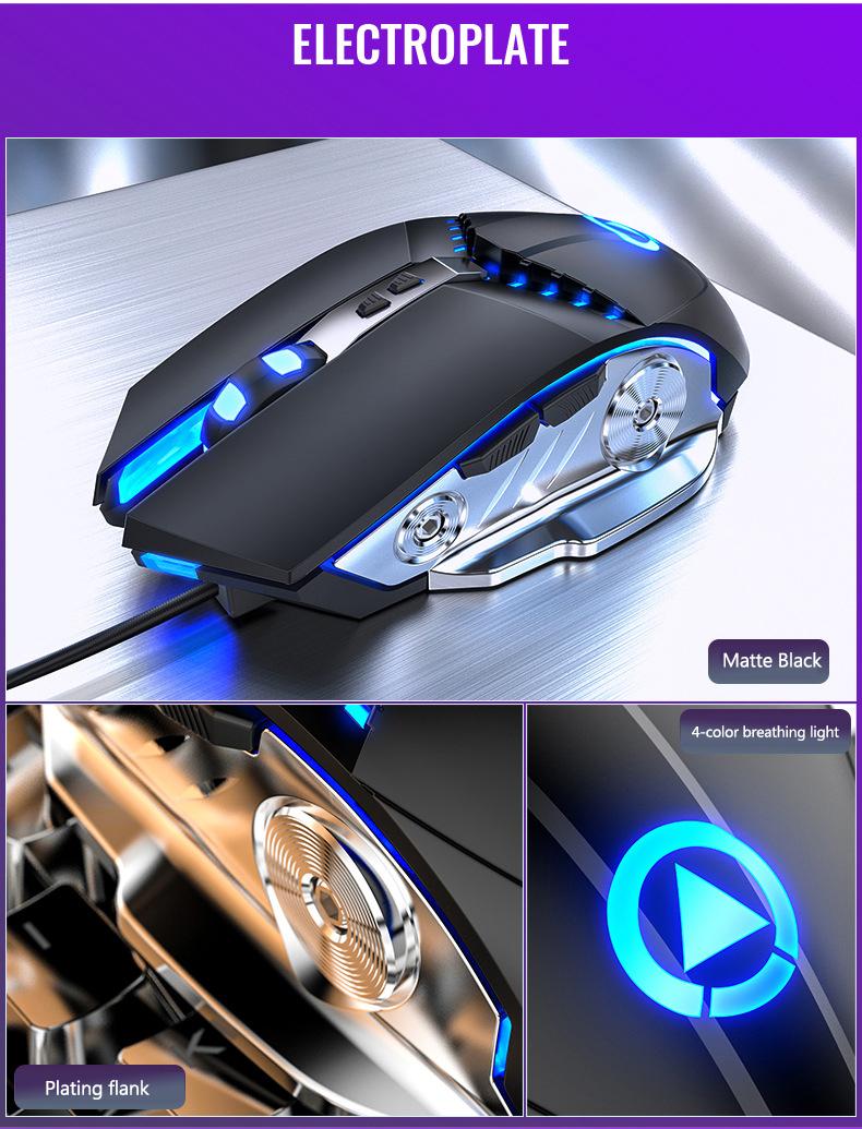 Nghề Nghiệp Chuột Chơi Game Có Dây 7 Nút 2400 DPI Quang USB Chuột Máy Tính Không Dây Chuột Chơi Game Silent Chuột Cho Máy Tính laptop