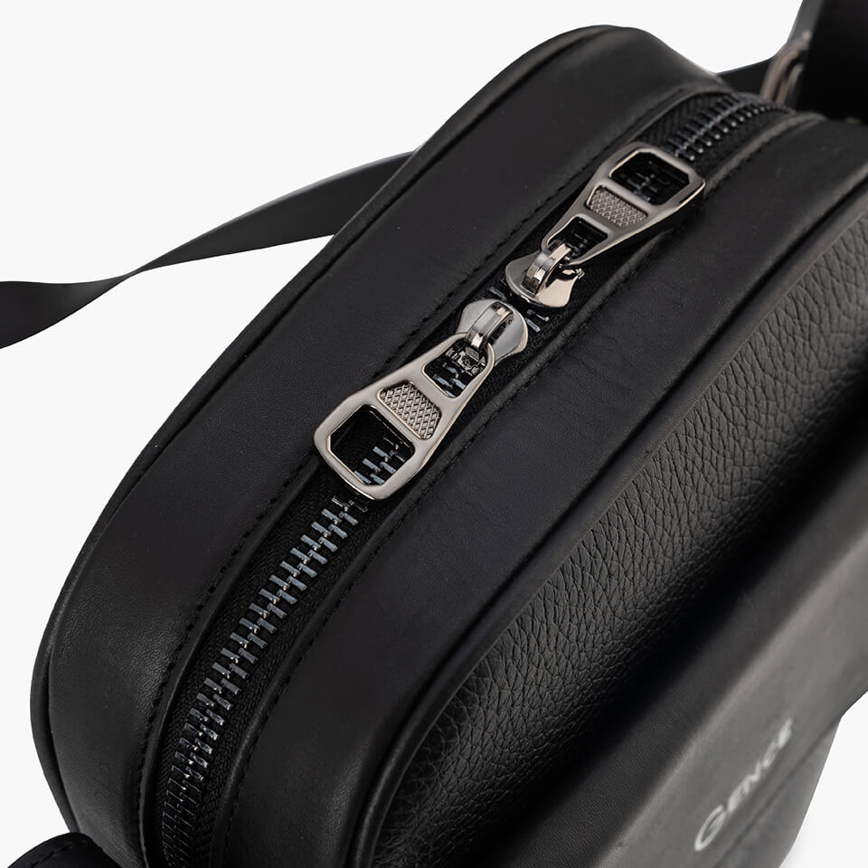 Túi Đeo Chéo Cầm Tay Thời Trang Nam Da Bò Mill Cao Cấp TD05 Đen