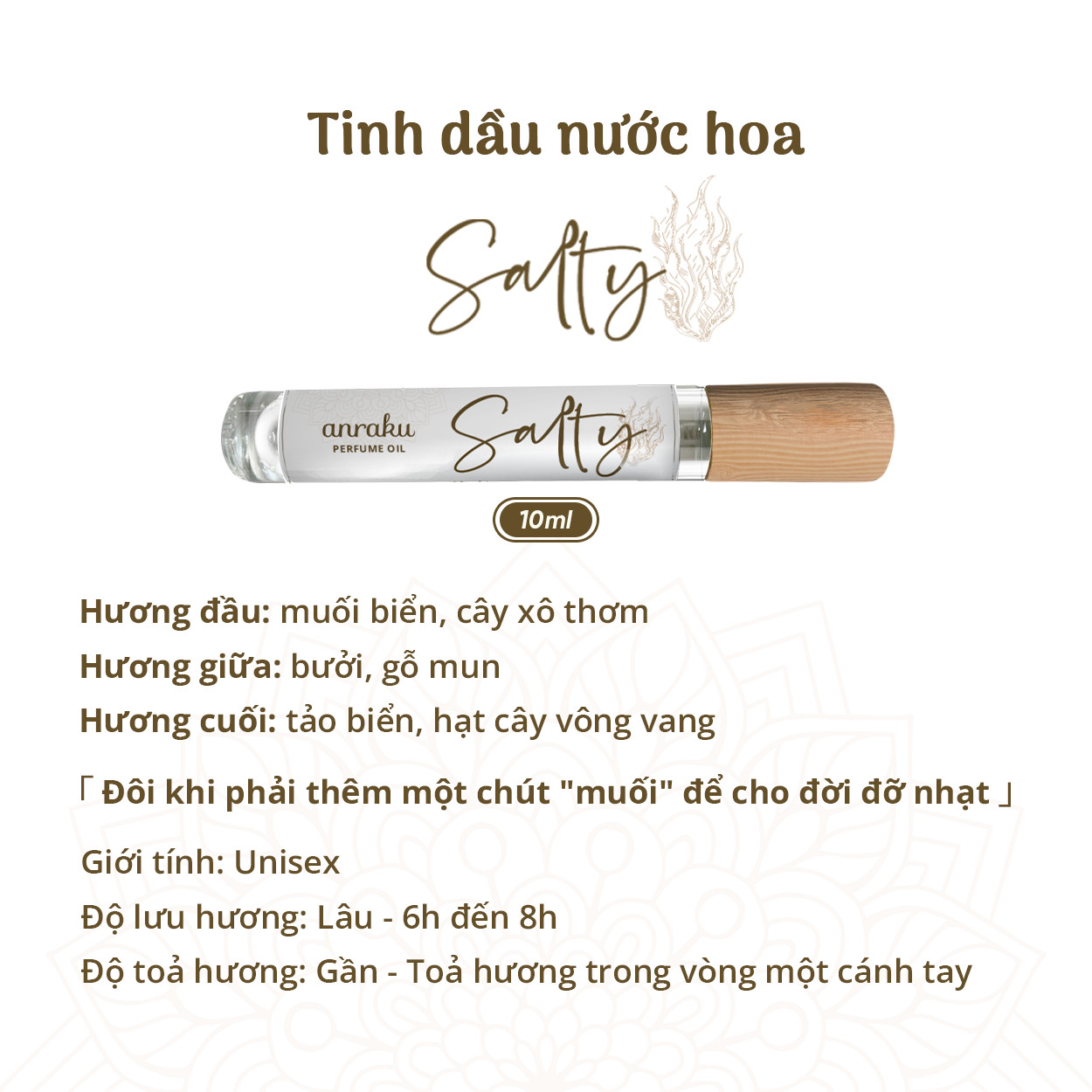 Tinh Dầu Nước Hoa ANRAKU 10ml Nhẹ Nhàng, Thanh Lịch, Tinh Tế Dạng Xịt – An Lạc