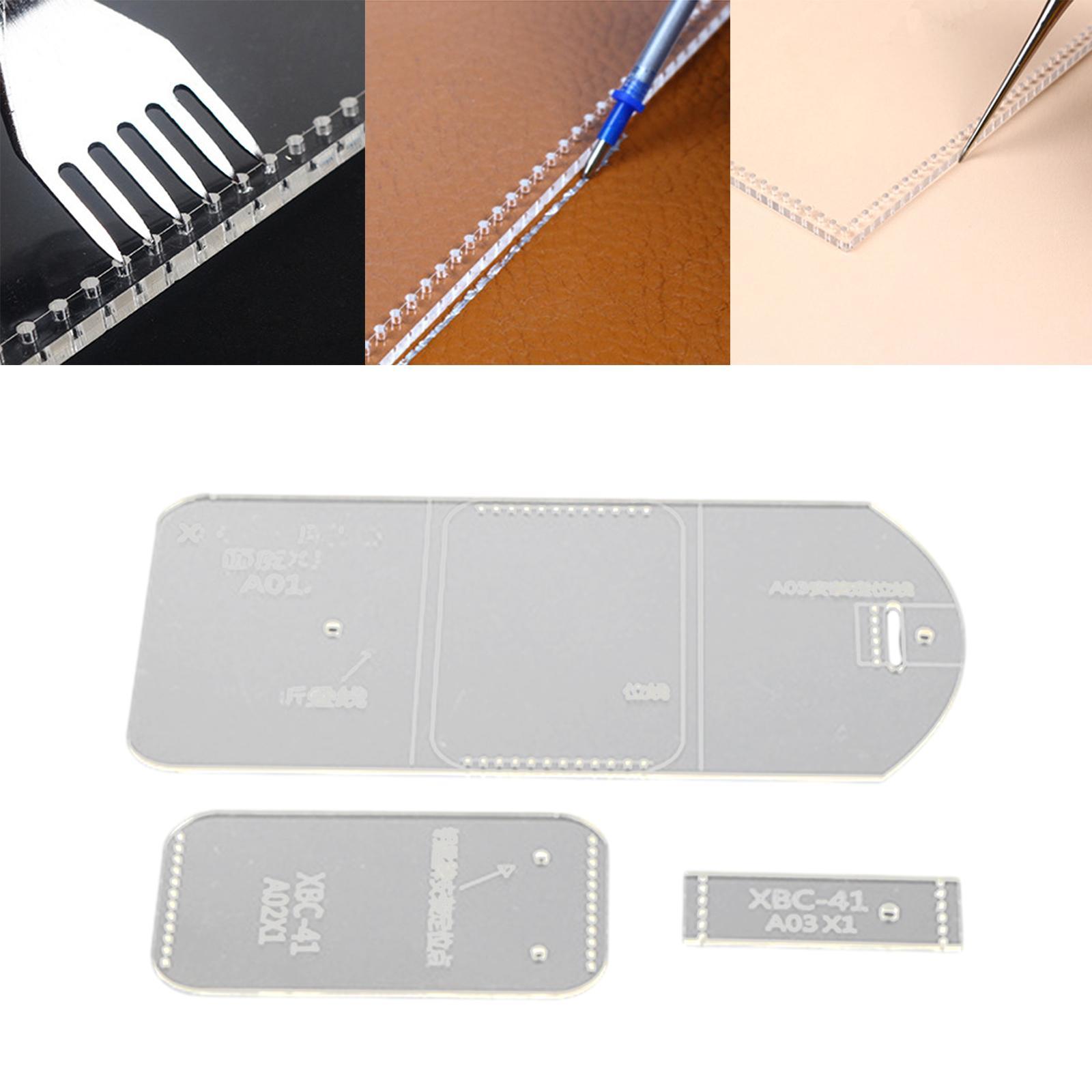 Card Holder Acrylic Template Clear Leather Stencils Patterns for DIY Craft