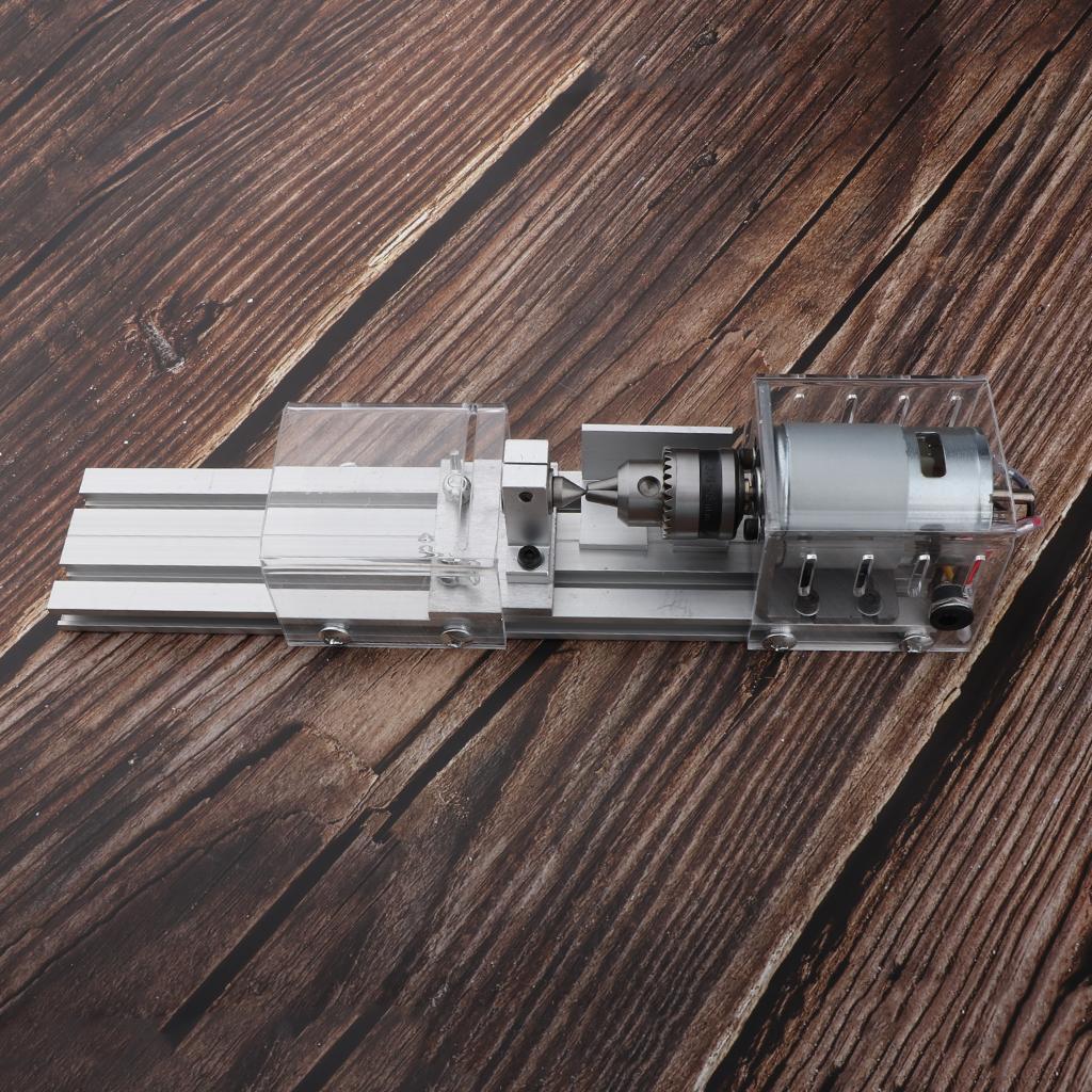 Mini Lathe Beads Machine with Power Supply for Wood Working DIY Rotary Tools