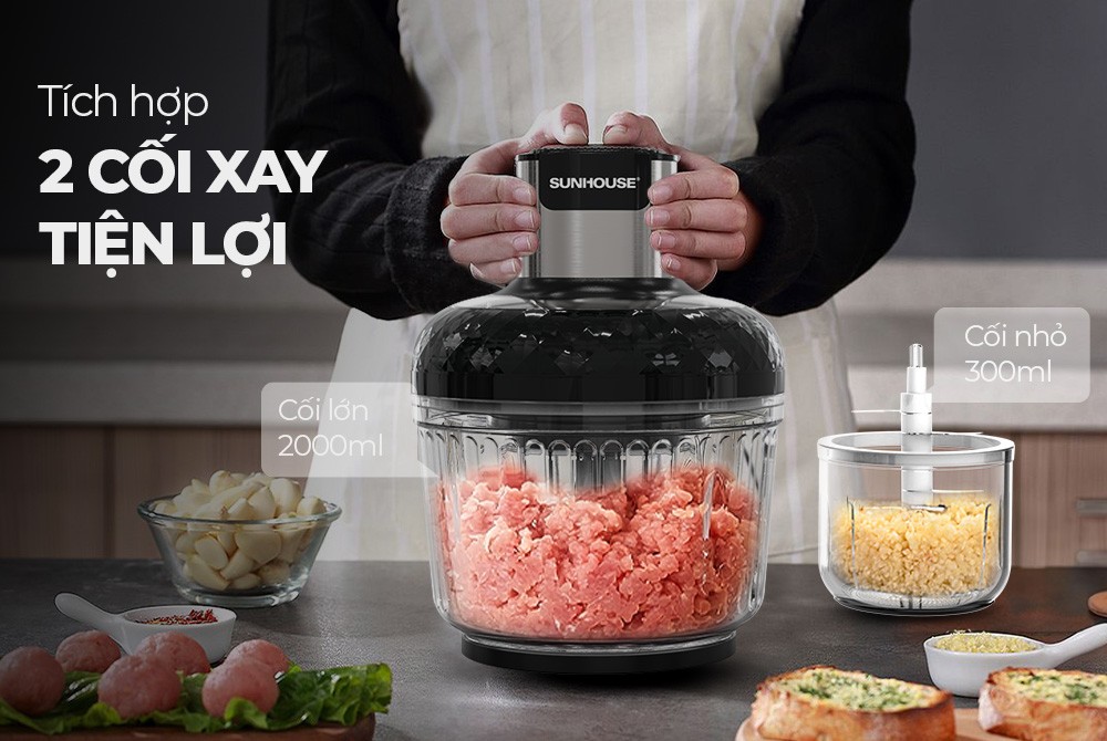 Máy Xay Thịt Đa Năng Sunhouse SHD5412 - Hàng Chính Hãng