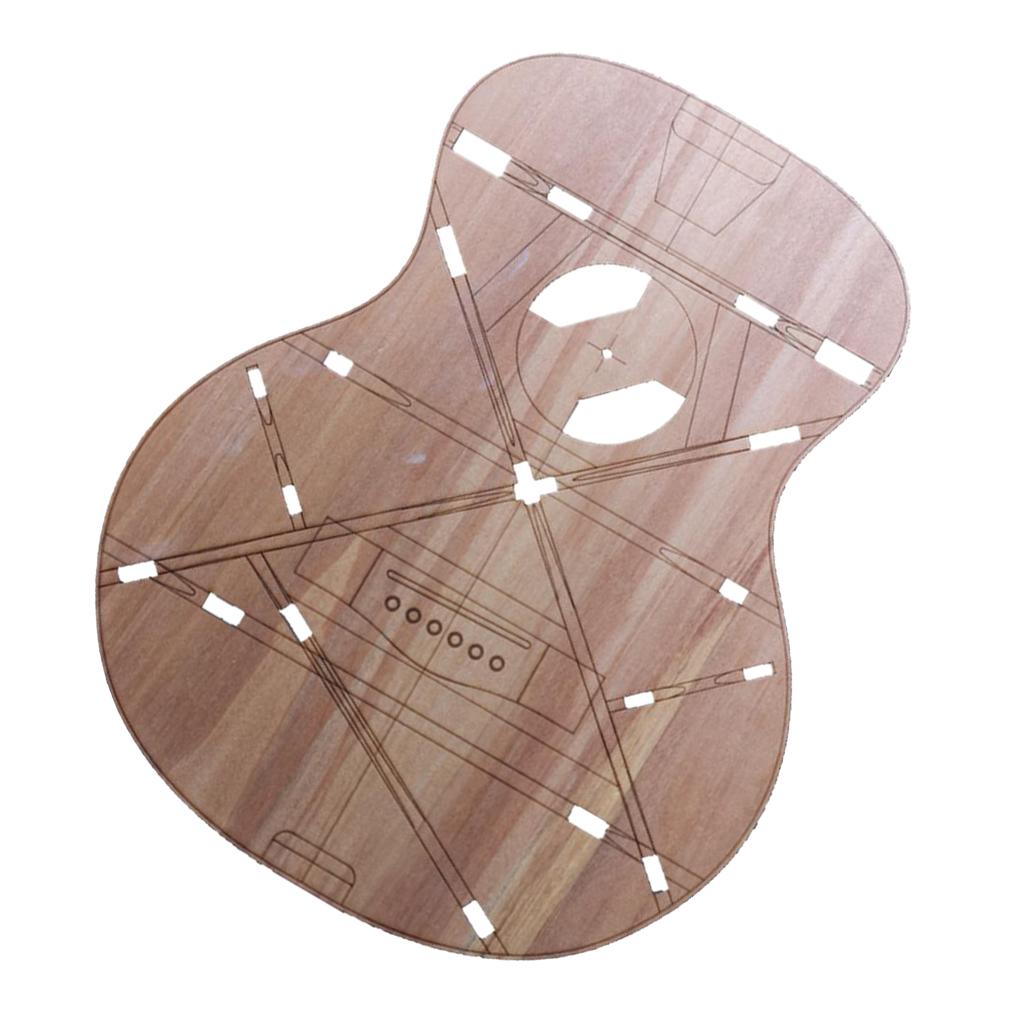 32" Unfinished Wood OM Folk Guitar Body Template for Luthier DIY Accessories