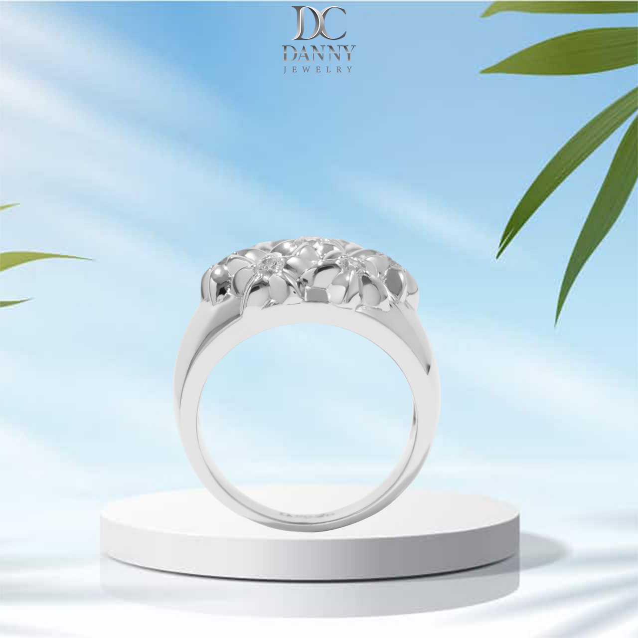 Nhẫn Nữ Danny Jewelry Bạc 925 Đính 7 Sao Đá CZ Xi Rhodium SPLRA980