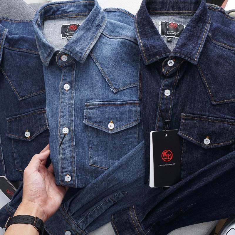 ÁO KHOÁC JEAN DENIM Sơ mi NAM CAO CẤP 3 MÀU