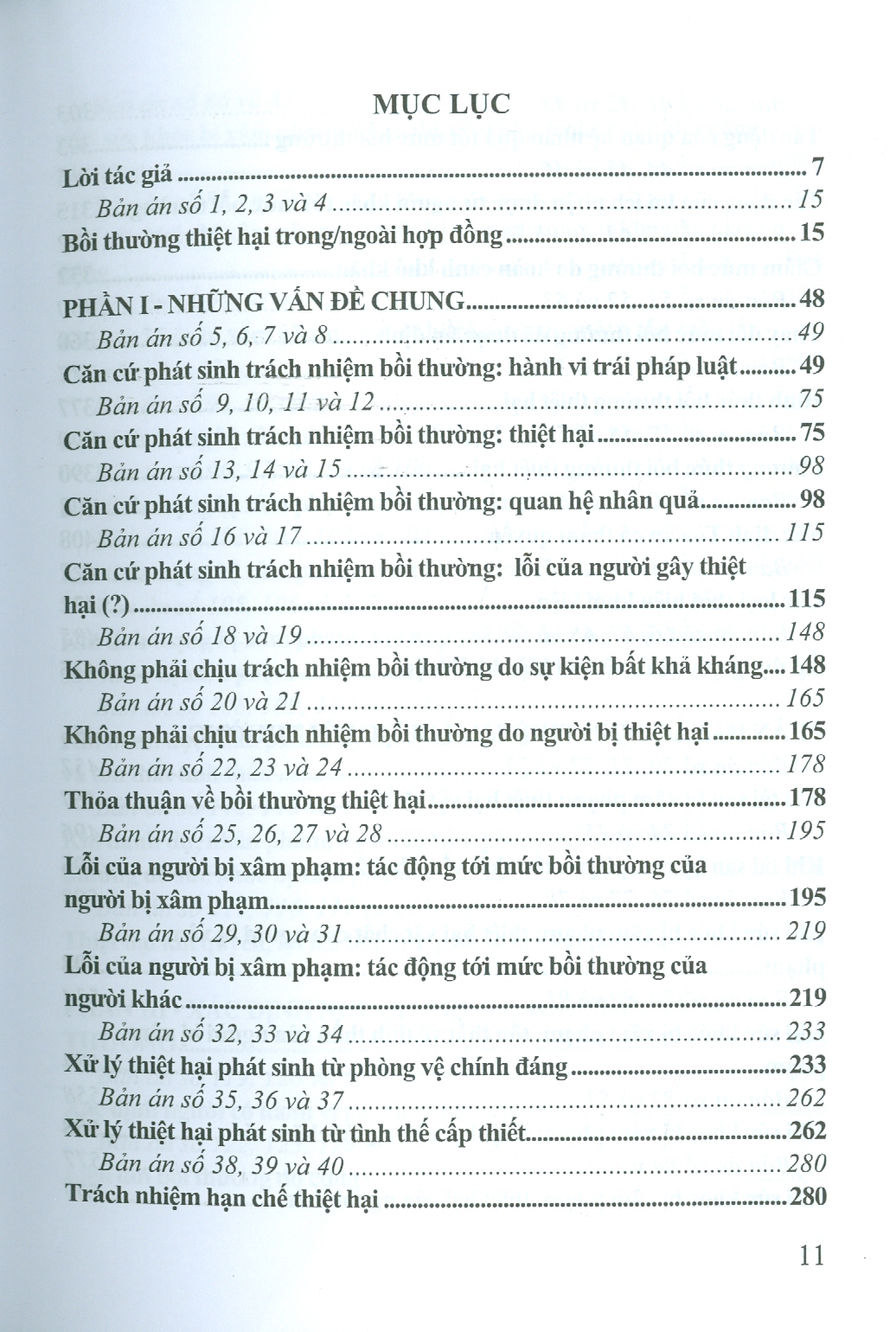 LUẬT BỒI THƯỜNG THIỆT HẠI NGOÀI HỢP ĐỒNG VIỆT NAM - BẢN ÁN VÀ BÌNH LUẬN ÁN - TẬP 1