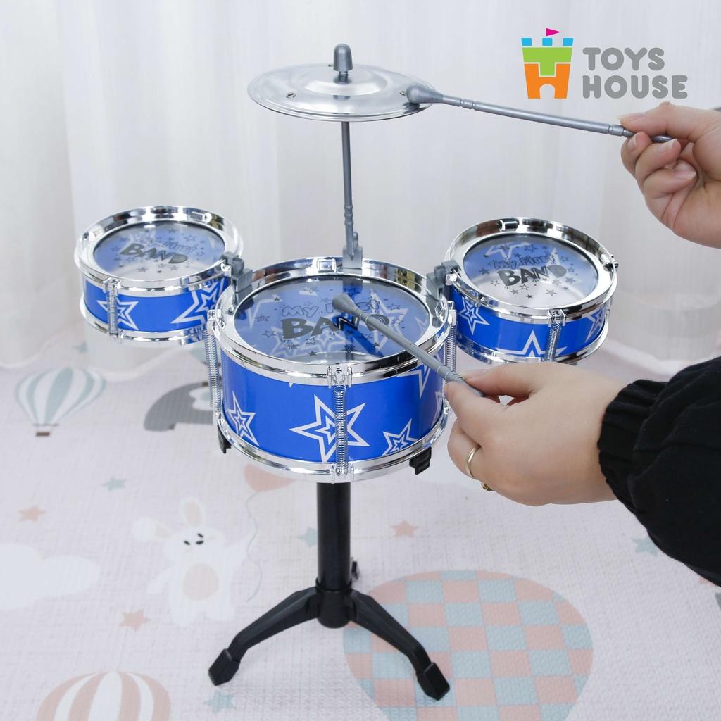 Đồ chơi hướng nghiệp - Bộ trống Jazz Drum cho bé Toyshouse - Nhạc cụ, âm nhạc cho bé yêu - màu xanh