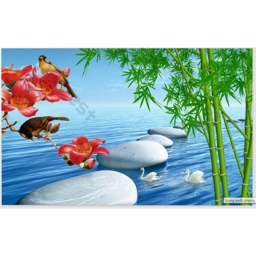 Tranh dán tường Tranh 3d dán tường phòng khách phòng ngủ hiện đại 06