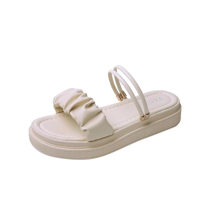 Hot 2023 GIÀY SANDAL NỮ ĐI HỌC 3,5P QUAI NHÚN ĐI ĐƯỢC 2 KIỂU MÃ S59