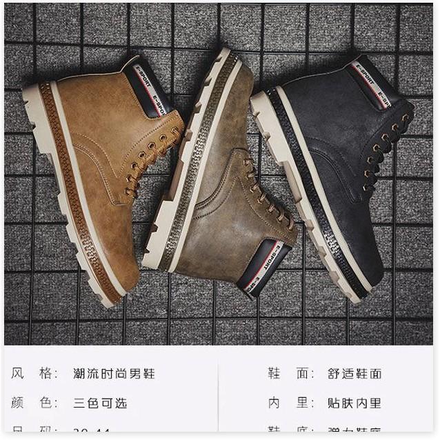 Giày Boot Cổ Cao Nam Cao Cấp BCC006 Đen