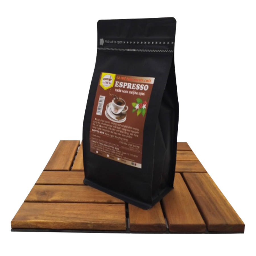 Cà Phê ESPRESSO - Rang Mộc Nguyên Chất (Gói 500g) Tặng Thìa Đong Cà Phê - Pha Máy Hoặc Pha Phin - Hậu Đậm, Vị Đắng Nhẹ, Mùi Hương Thanh Thoát- Coffee New