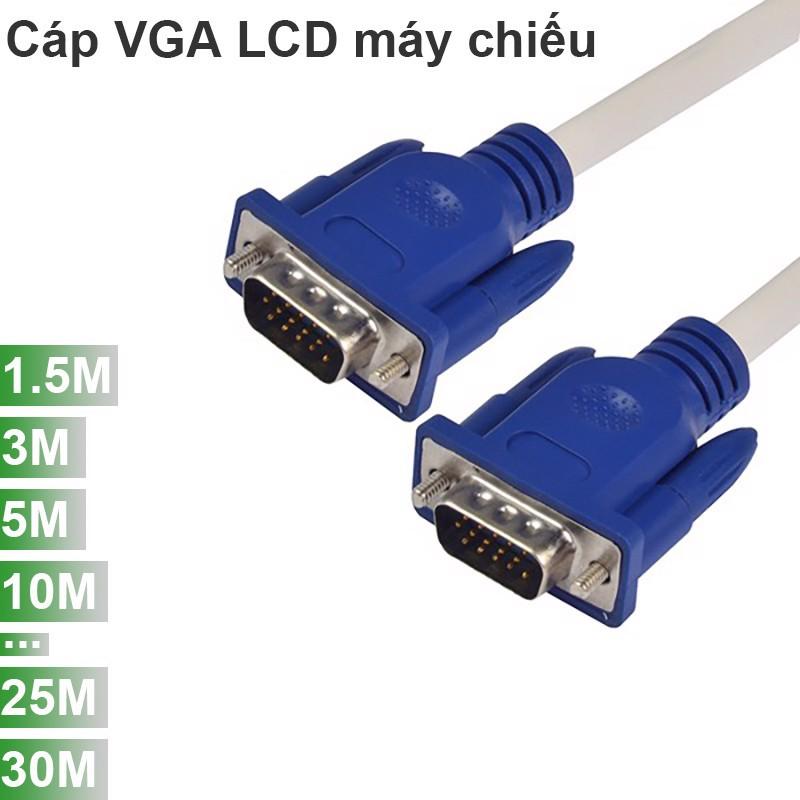 Cáp VGA 20m Trắng chống nhiễu cao cấp