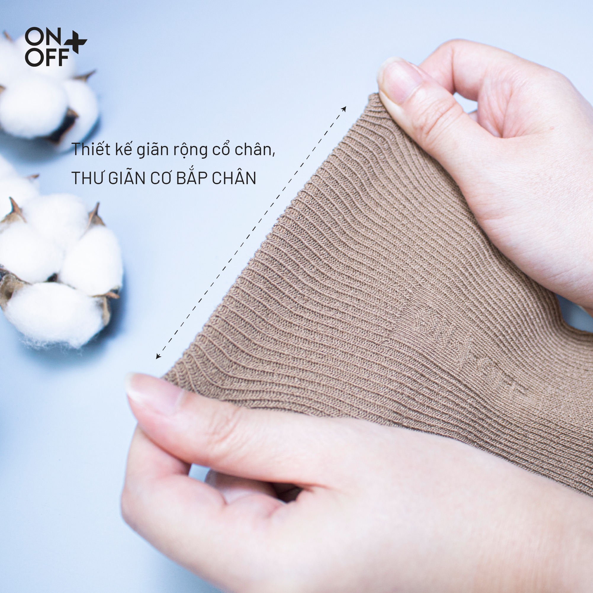 Combo 3 đôi tất vớ unisex cotton ONOFF êm mềm kháng khuẩn khử mùi 15AQ23A201