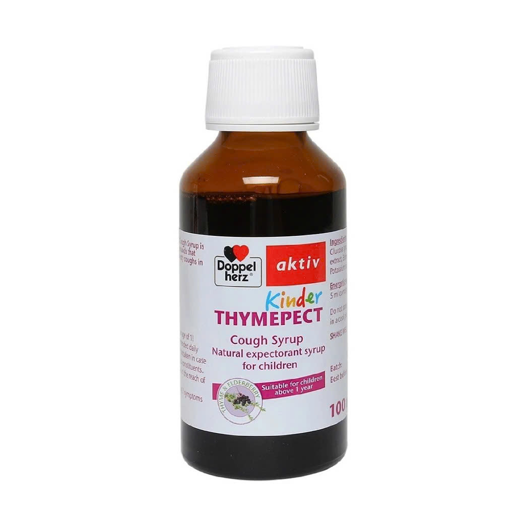 Siro ho Thymepect Doppelherz Hỗ trợ giảm ho có đờm cho trẻ 100ml