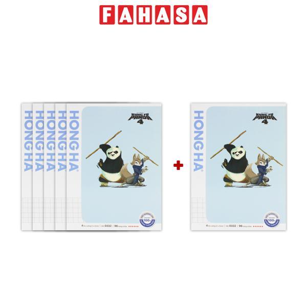 [MUA 5 TẶNG 1] Tập Học Sinh Class Kungfu Panda - 4 Ô Ly - 96 Trang 100gsm - Hồng Hà 0332 - Màu Xanh Dương