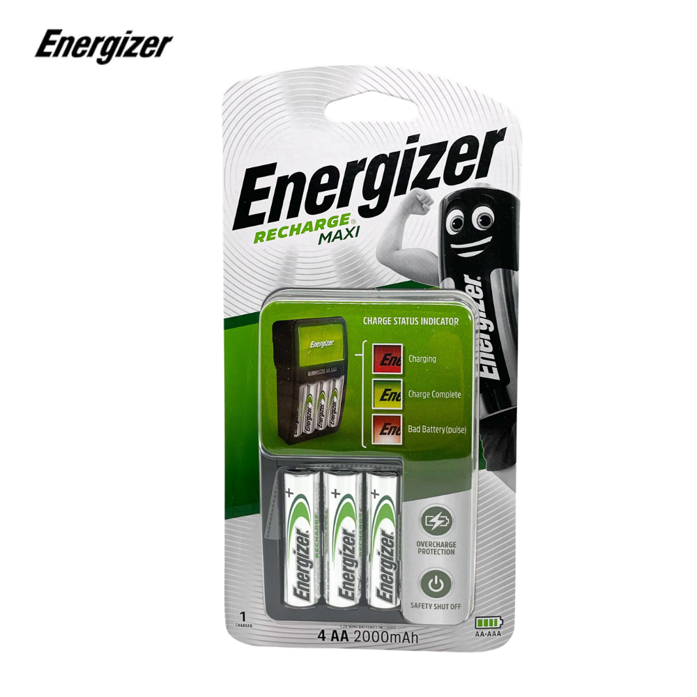 Bộ Sạc Energizer Charger Kèm 4 Pin Ener Aa 2000Mah, Tự Ngắt Sạc Chvcm4 Mẫu Mới