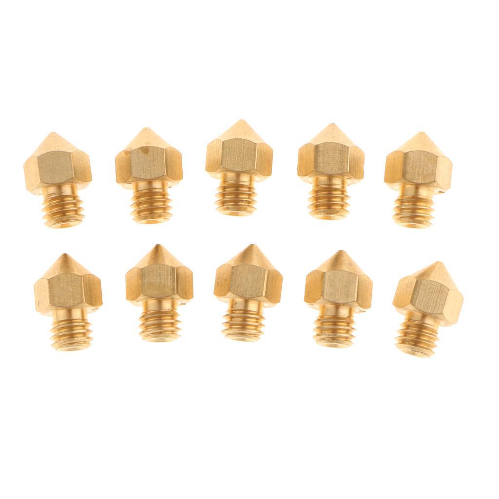 10Piece 3D Printer Extruder Brass Nozzle Print Head for