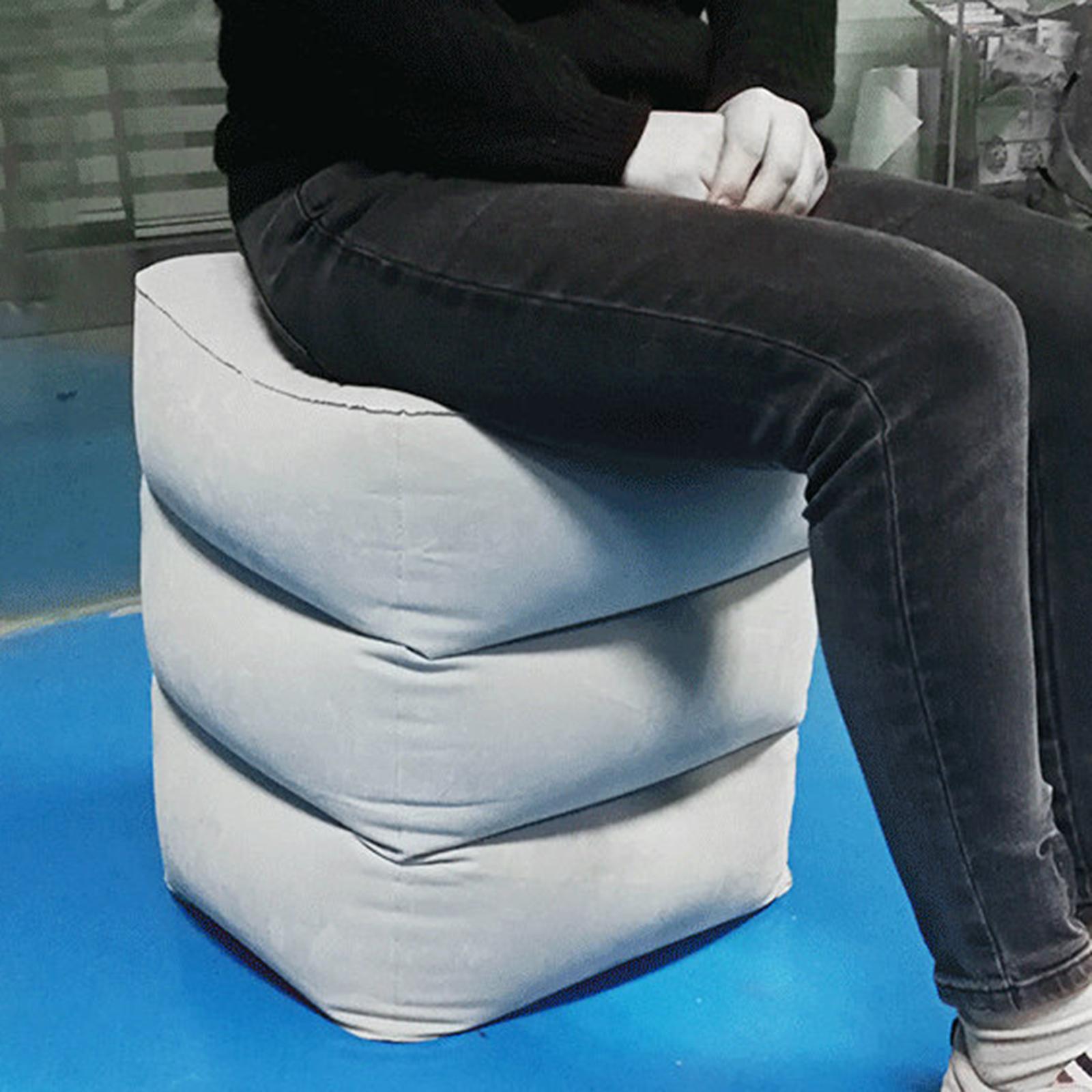 Inflatable Leg Foot Rest Foot Rest Pillow for Travel Accessory Flights Gray