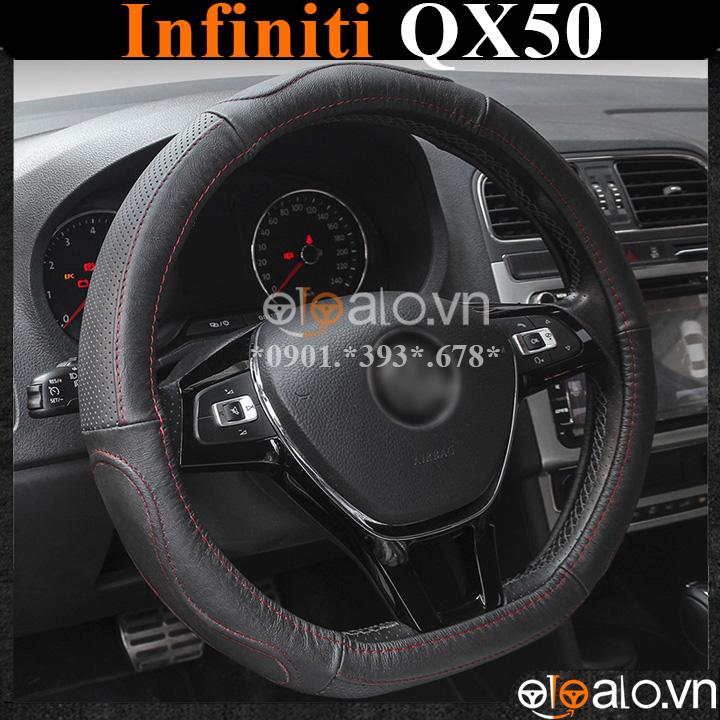 Bọc vô lăng D cut xe ô tô Infiniti QX50 volang Dcut da cao cấp - OTOALO - Da và cacbon