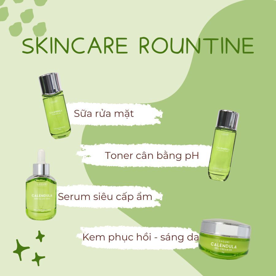 Bộ đôi sản phẩm Sữa rửa mặt và Serum Lagumi an toàn & lành tính cho mẹ bầu và sau sinh