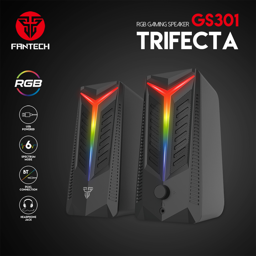 Loa vi tính Fantech GS301 TRIFECTA hỗ trợ led RGB 6 chế độ, kết nối Bluetooth và 3.5mm - Hàng chính hãng