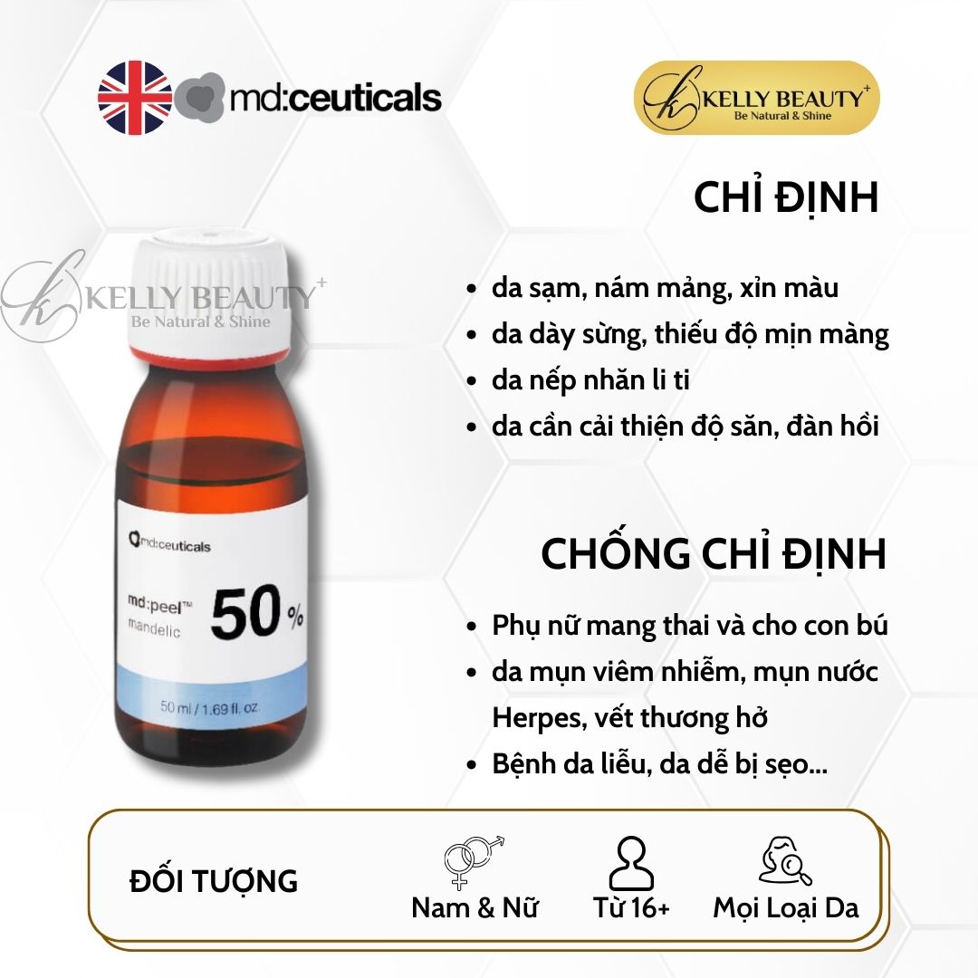 Peel Xóa Nám Sáng Da Ngừa Lão Hóa MD:PEEL Mandelic 50% - MD:Ceuticals | Kelly Beauty