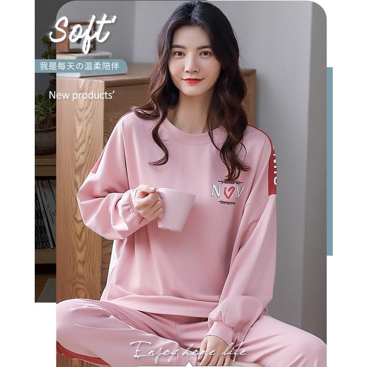 Bộ đồ mặc nhà nữ thu đông dài tay, bộ ngủ nữ cotton 100% mềm mịn đẹp