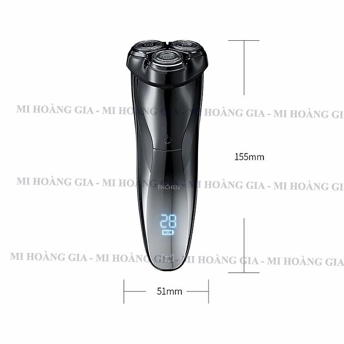 Máy Cạo Râu Enchen BlackStone 3 đầu cắt nổi 3D Dung lượng pin dài - Hàng chính hãng