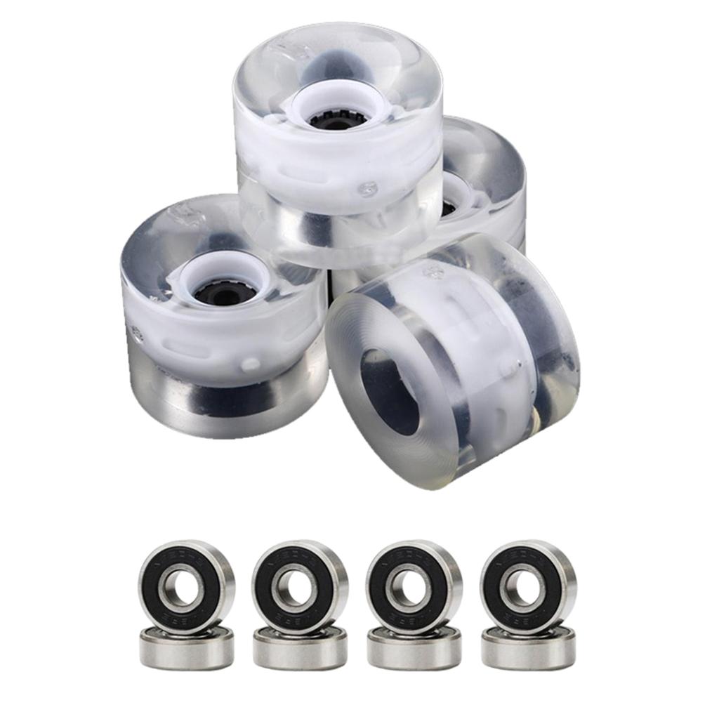 4Pcs Luminous Skateboard Wheels Flash Longboard Wheel Replacement