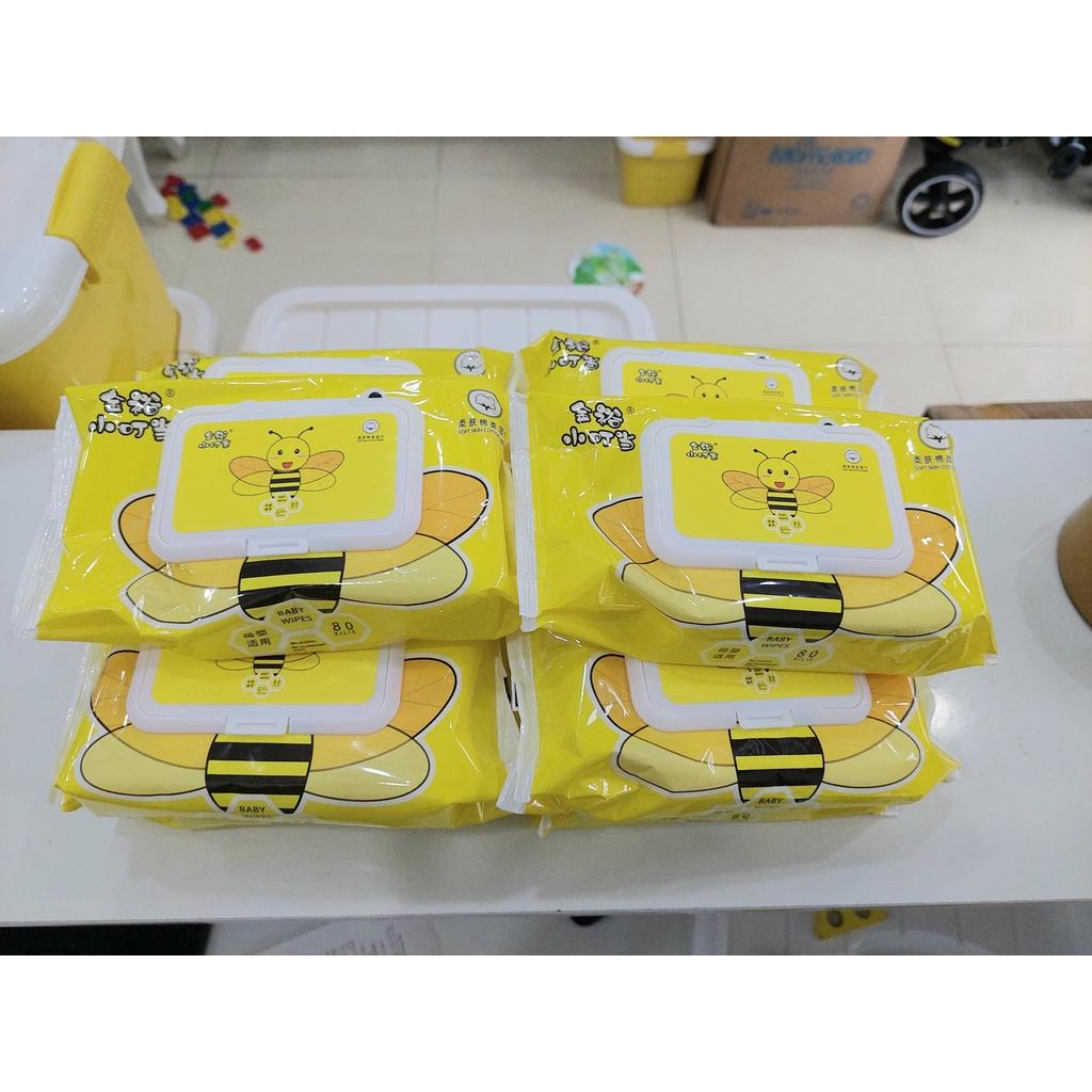 Khăn giấy ướt vịt vàng 10 gói tặng kèm thùng Vịt D.Buck nhựa tiện dụng siêu đáng yêu