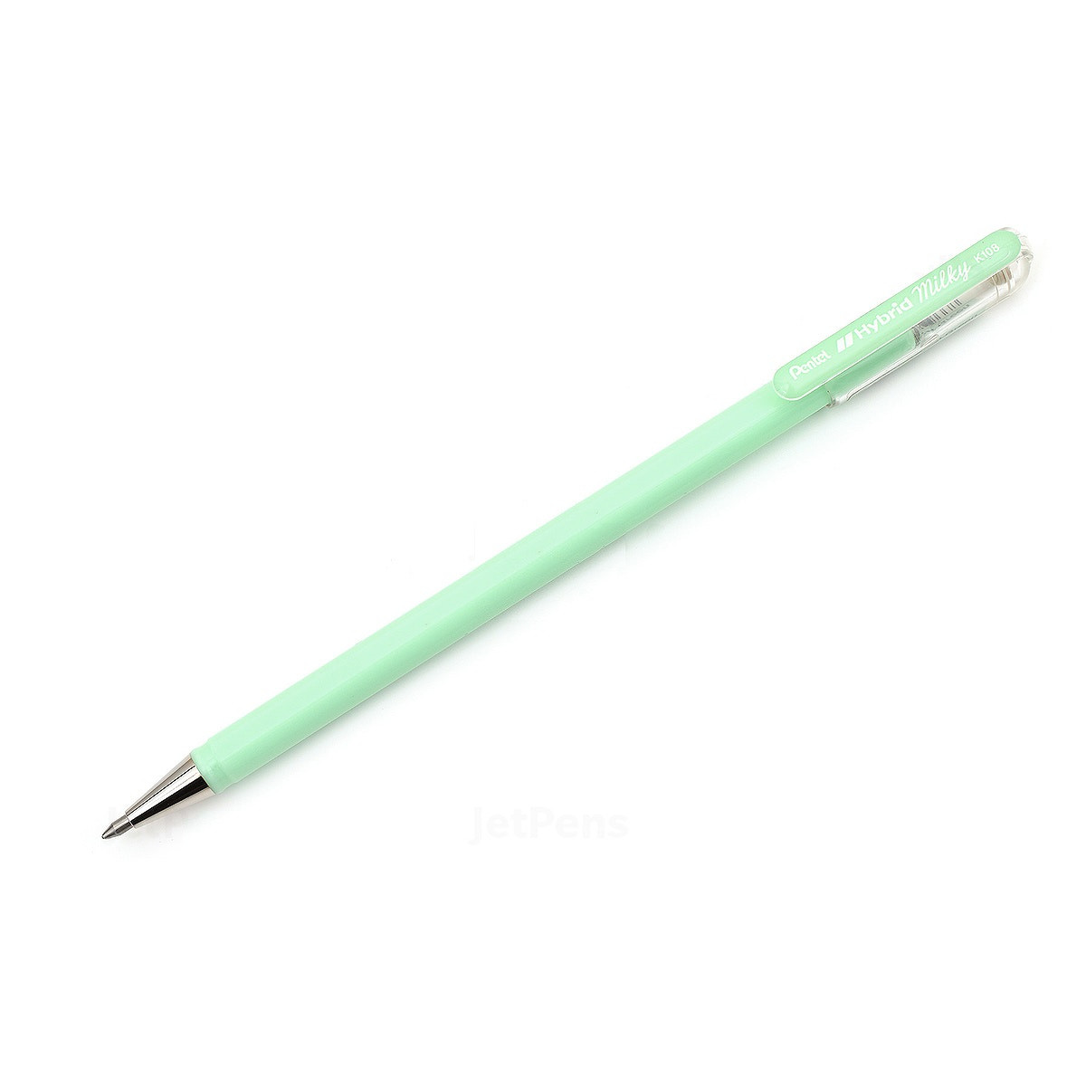 Bút Gel Sữa Dạ Quang Pentel Hybird Milky - 0.8mm - Màu xanh lá pastel (Pastel Green)