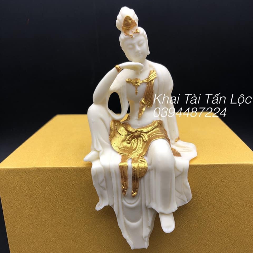 BỘ TƯỢNG QUAN ÂM TỰ TẠI BẰNG QUẢ NGÀ VÀ KỆ GỖ THÁC KHÓI 7 món