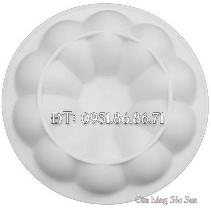 Khuôn silicon bí ngô tròn loại 21 cm - Mã số 1167