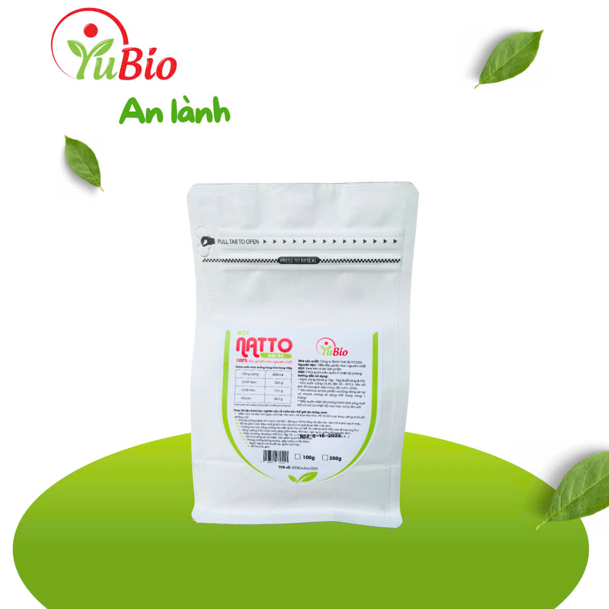 Bột NATTO ĐẬU GÀ YUBIO - 250G
