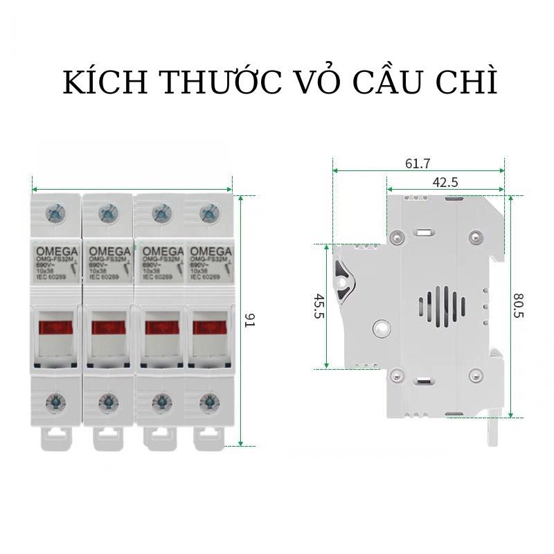 Hộp cầu chì RT 18-32X kèm ruột cầu chì sứ 2A-32A, cầu trì ống kèm đế cầu chì,cầu chì oto, cầu trì xe máy,nồi cơm điện