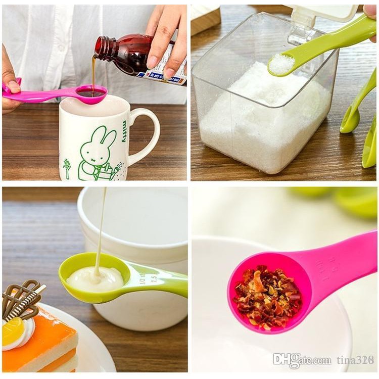 Combo 5 muỗng đong gia vị nhiều màu tiện ích - July