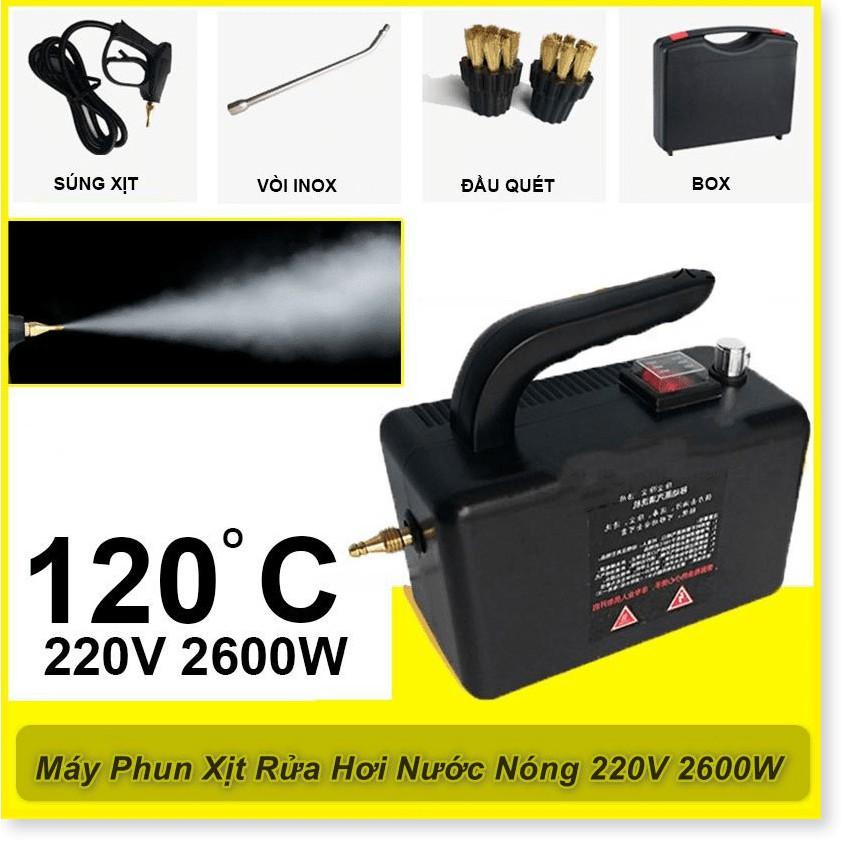 Máy Phun Xịt Rửa Xe Vệ Sinh Nhà Cửa Bằng Hơi Nước Nóng 220V 2600W