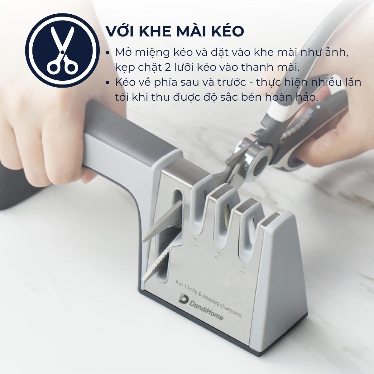 Dụng cụ mài dao kéo đa năng 4 trong 1 DandiHome