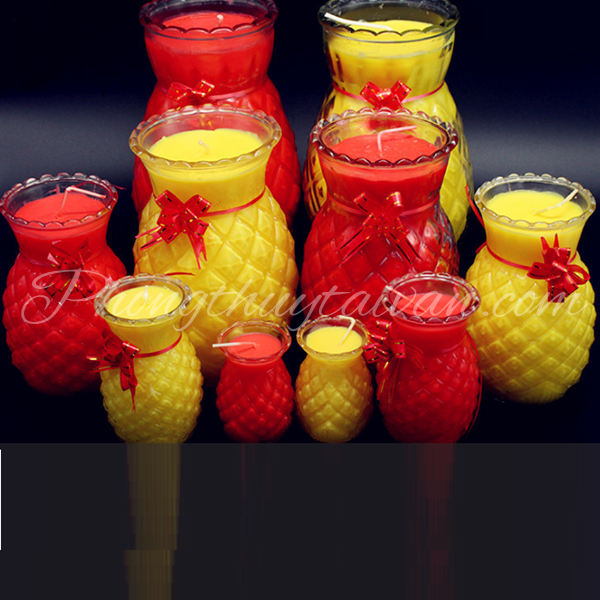 Nến ly bơ TRÁI THƠM 1 NGÀY tự nhiên, không khói .