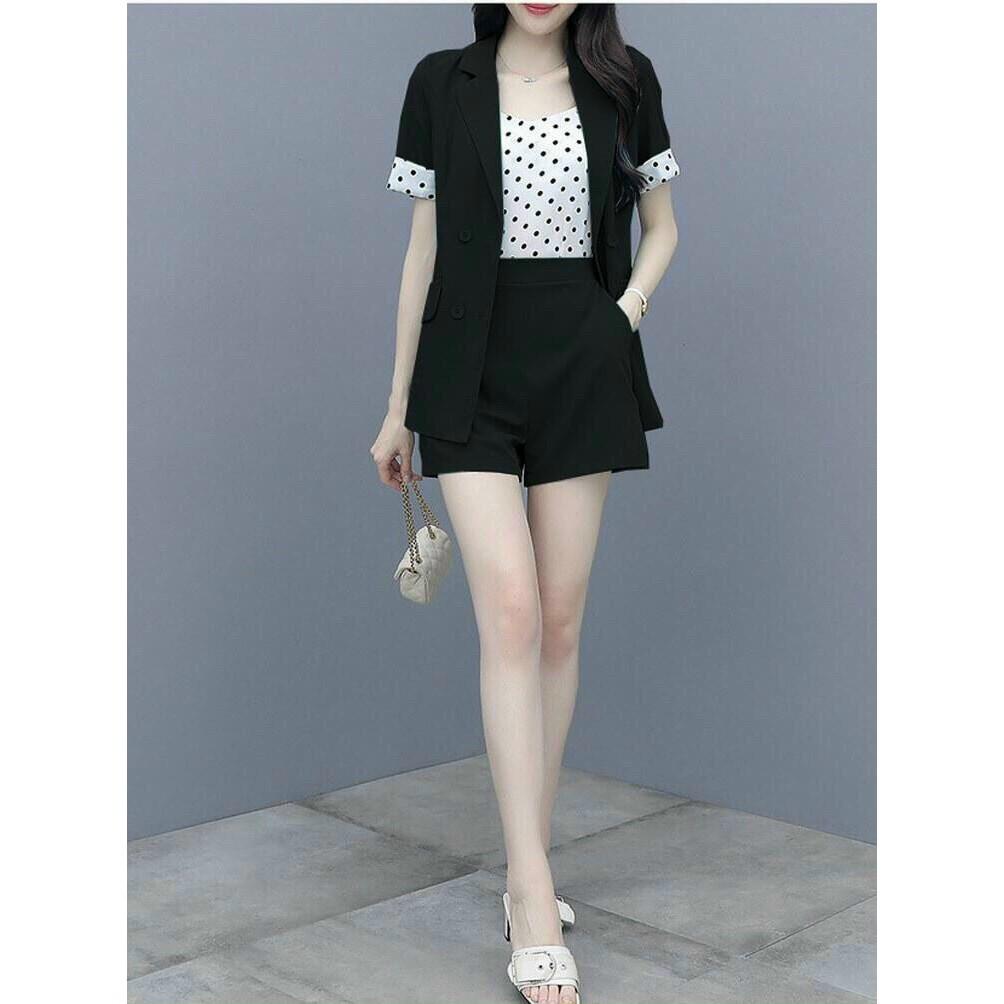 BỘ ĐỒ VEST TAY NGẮN KÈM ÁO THUN XINH XẮN - KS270546