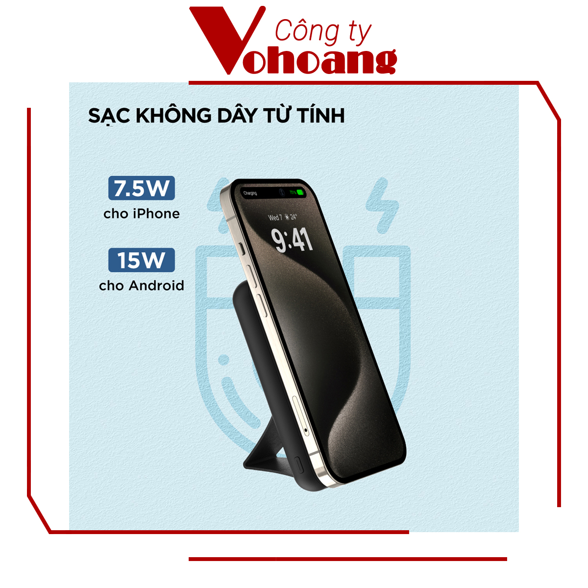 [Mỹ] Sạc dự phòng Energizer QM10002PQ Sạc nam châm từ tính Dung lượng 10000mAh tích hợp chân đế xếp gọn - Hàng chính hãng