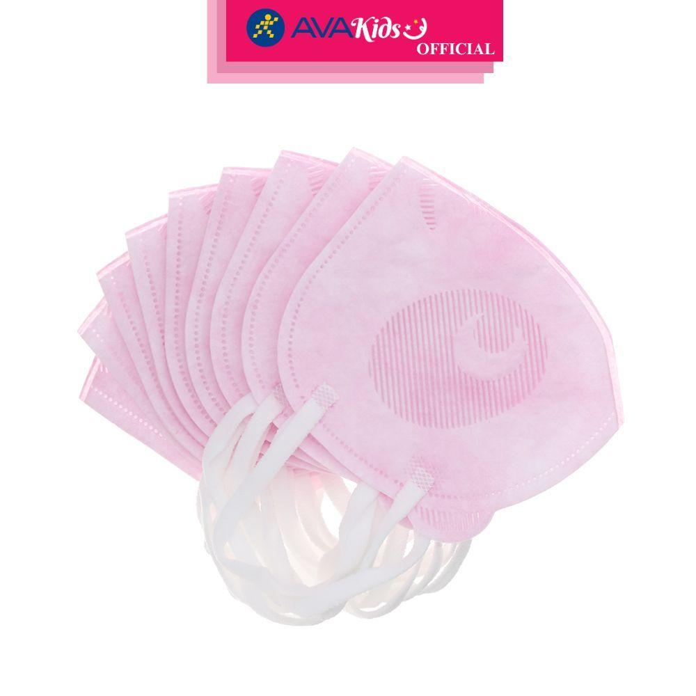 Hộp 10 cái khẩu trang y tế cho bé StayDry 3 lớp size M - Màu hồng