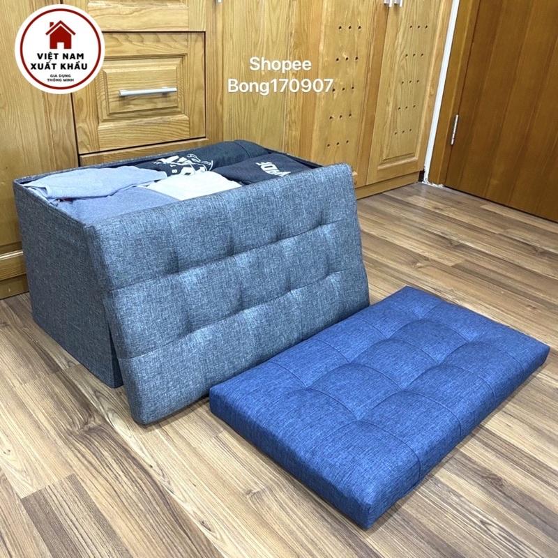 Ghế Dài Sofa Kiêm Hộp Đựng Đồ [2 in 1] Chất Vải Oxford 600D Cao Cấp Size Lớn XL 70x39xcao40cm