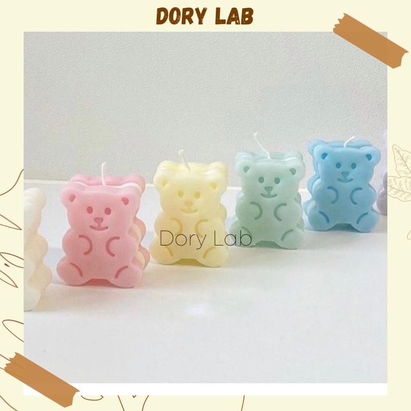 Nến Thơm Bánh Gấu Kẹp 3 Lớp Nhiều Màu Sắc, Phụ Kiện Decor - Dory Lab