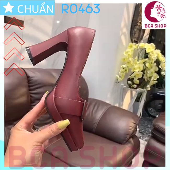 Giày cao gót 8p RO463 ROSATA tại BCASHOP đúp mũi, nhấn nơ cách điệu và lạ mắt - màu nâu đỏ