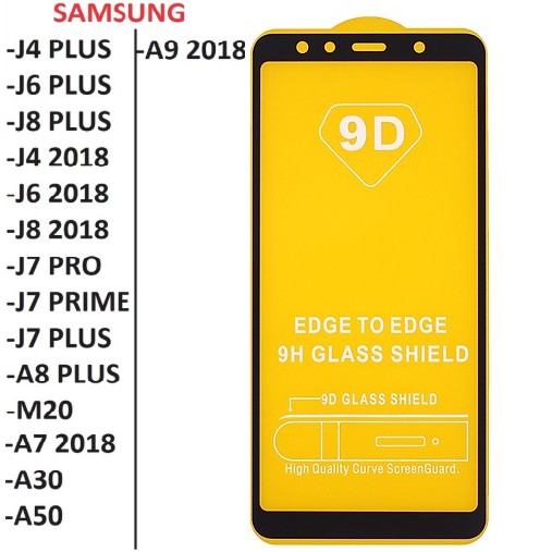 Kính cường lực Samsung 9D Full màn Bám viền chống rơi vỡ dành cho màn samsung