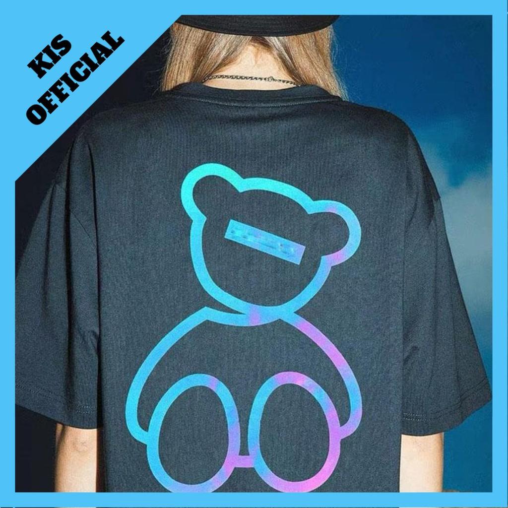 Áo Thun Phản Quang Gấu LilBear Cotton 75% Form Rộng Unisex Nam Nữ Rẻ Đẹp KIS OFFICIAL